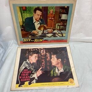 Hit and Run (1957) and The Ghost that Walks Alone (1944) Movie Posters